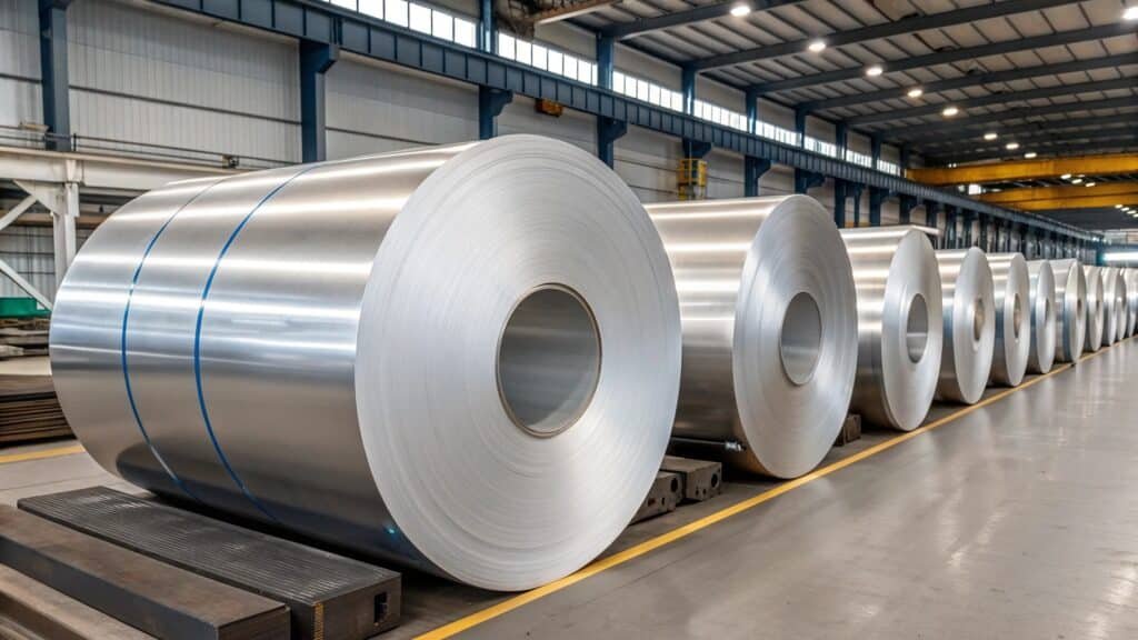 A split image where one side shows a highly reflective, pure aluminum surface, and the other side shows a strong, robust forged component made from a high-strength alloy like 7075 or 6061.